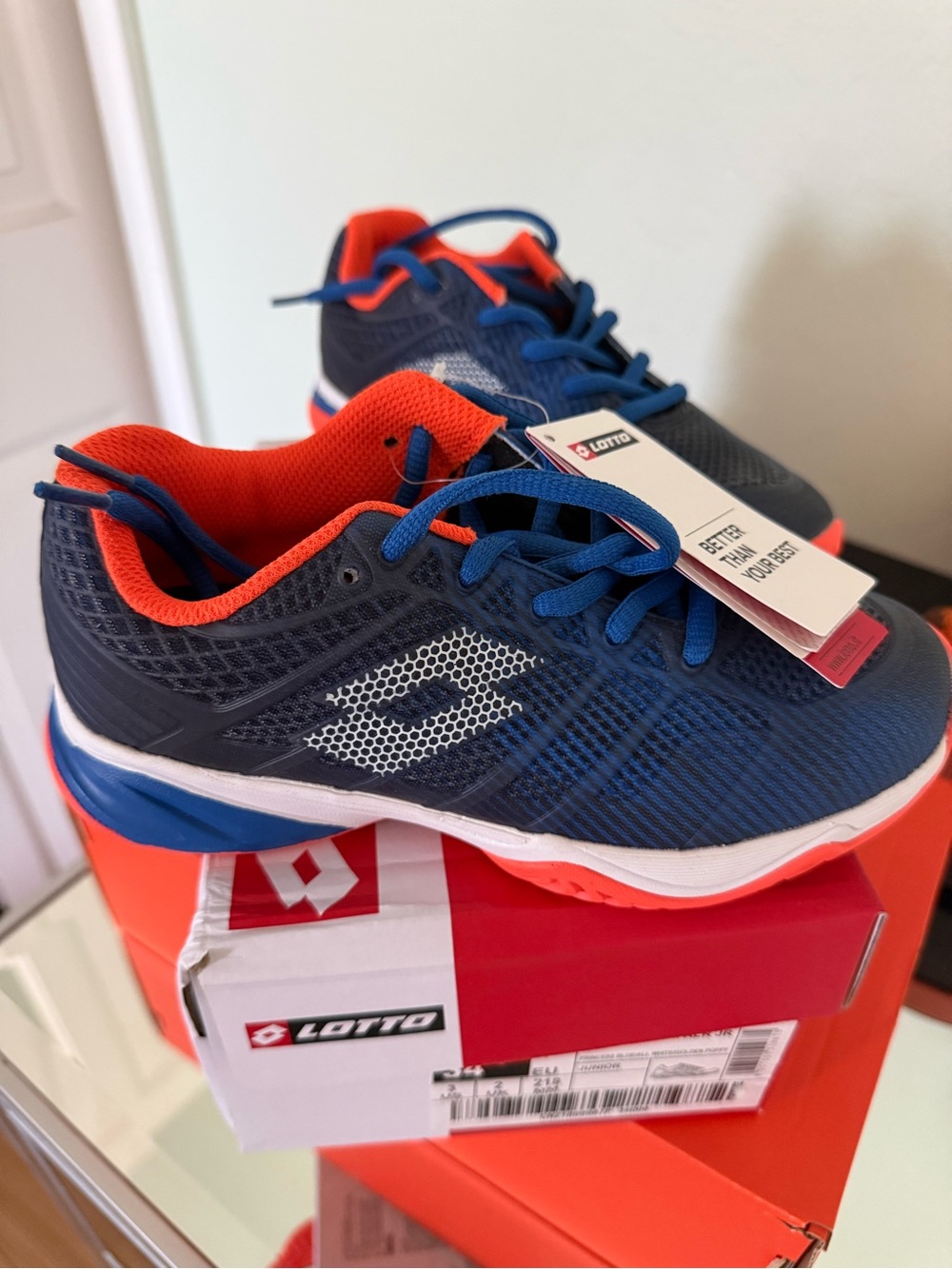 Lotto Kids Navy and Orange Athletic Sneakers